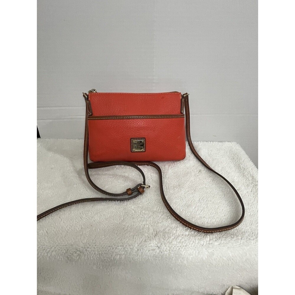 Dooney & Bourke Ginger Pouchette Crossbody Pebble Leather RED/ORANGE
